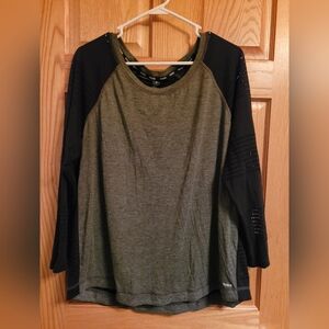 Black and Gray Long Sleeve Shirt